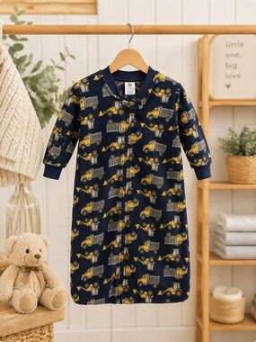 Hudson Baby Fleece Sleep Sack 0-6M NWOT Construction Print